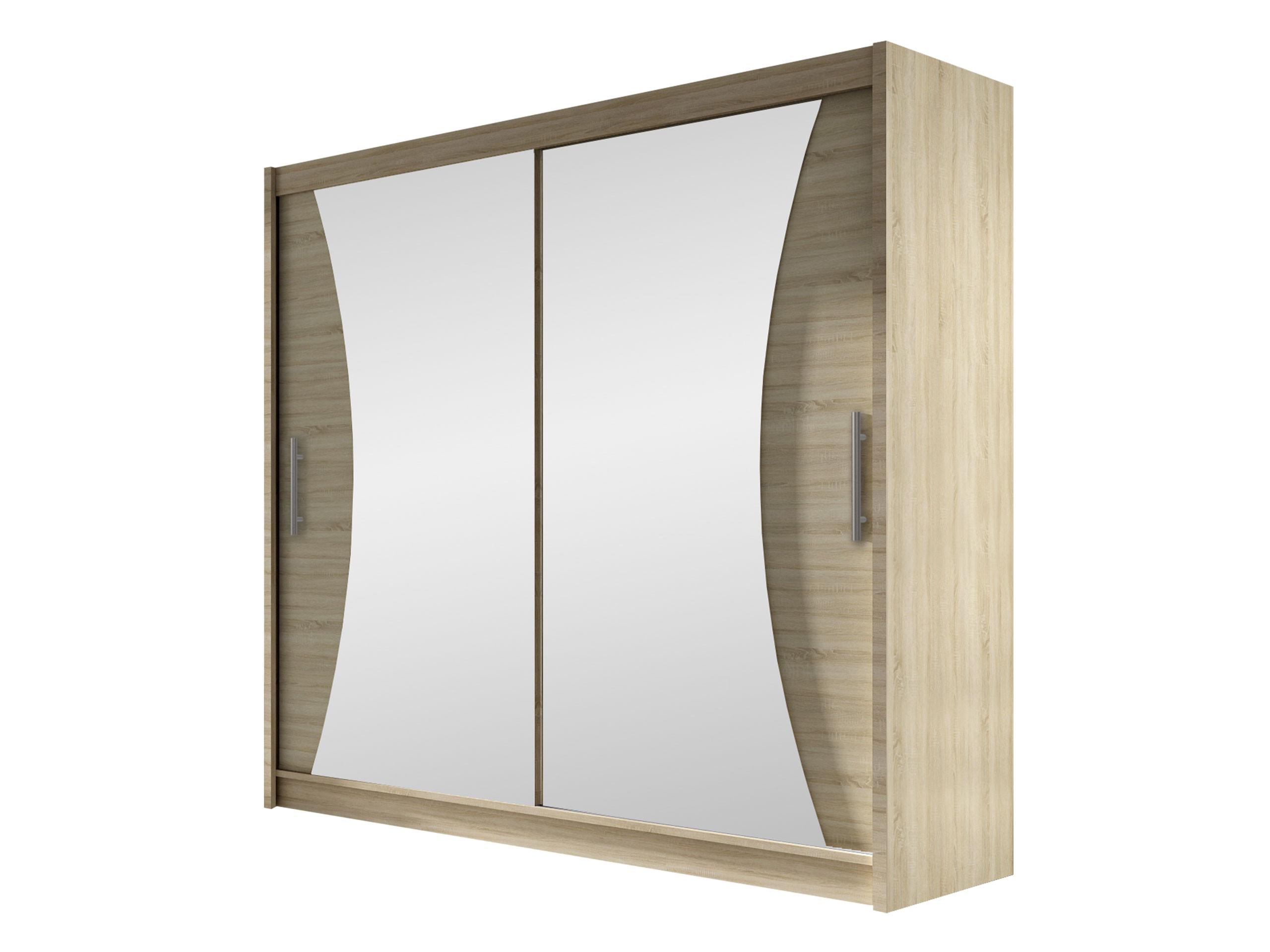 KLEIDERSCHRANK London V - Silberfarben/Sonoma Eiche, Holzwerkstoff/Kunststoff (180/215/58cm) - MIRJAN24
