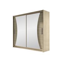 KLEIDERSCHRANK London V - Silberfarben/Sonoma Eiche, Holzwerkstoff/Kunststoff (180/215/58cm) - MIRJAN24