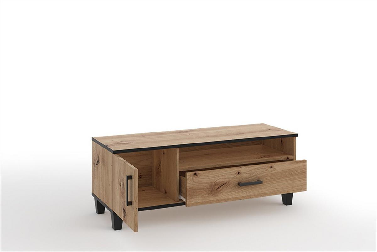LOWBOARD CORTEZA 120/51,5/40 cm, Eiche Artisan - Eiche Artisan, Holzwerkstoff (120/51.5/40cm) - MASSENO