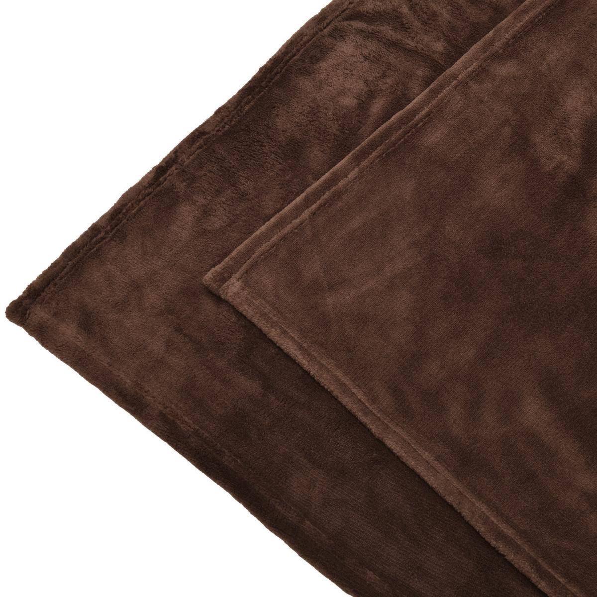 DECKE Aurelia 150/200 cm Dunkelbraun - Dunkelbraun, Textil (200/150cm) - Beautissu 