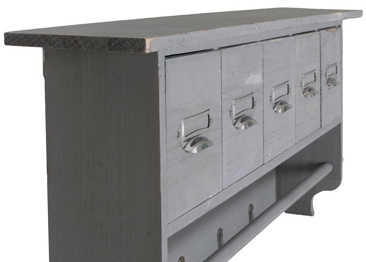 GARDEROBE Grau - Grau, Holz (65/32/13cm) - MCW