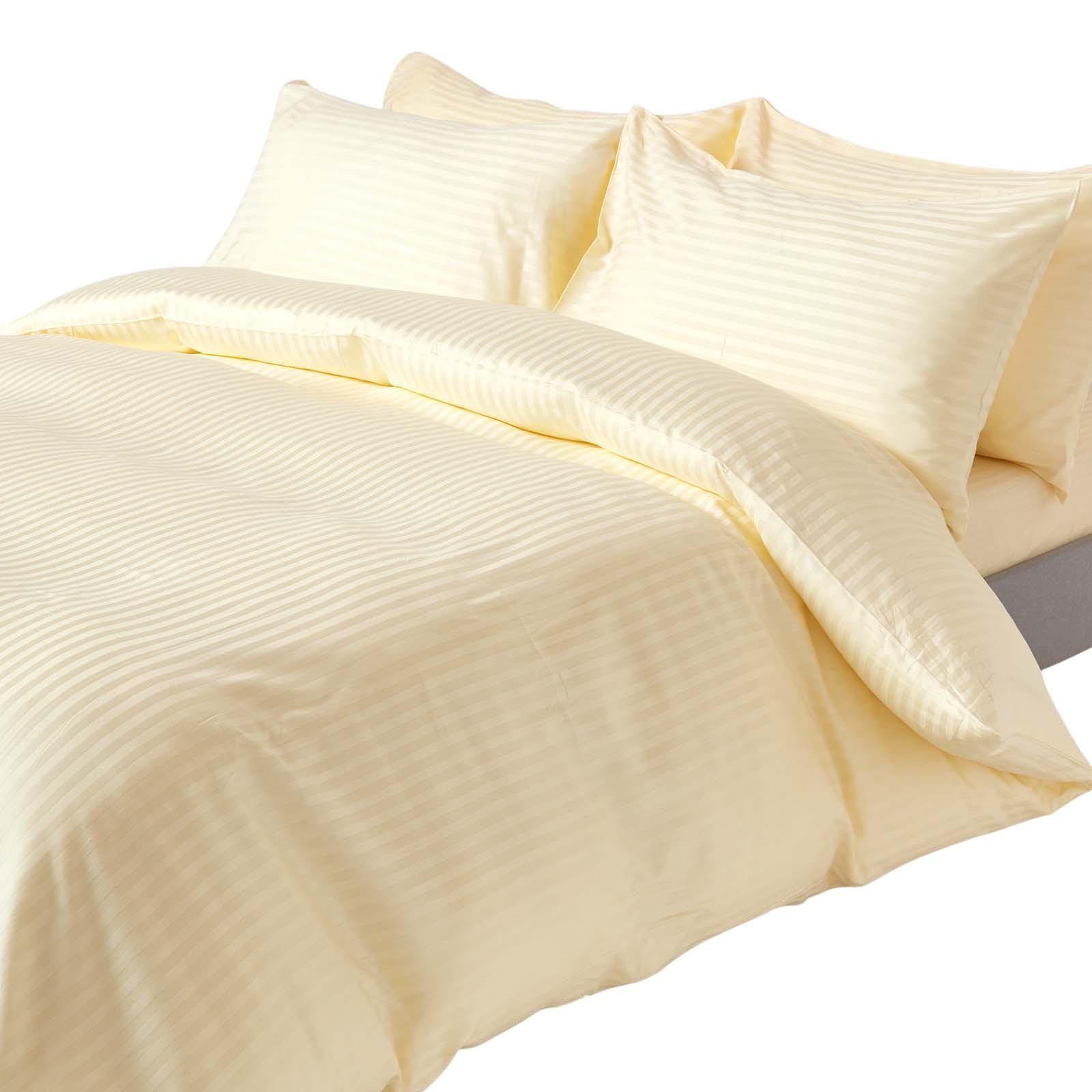BETTWÄSCHE Damast Fadendichte 330 - Creme, Textil (200/200cm) - Homescapes