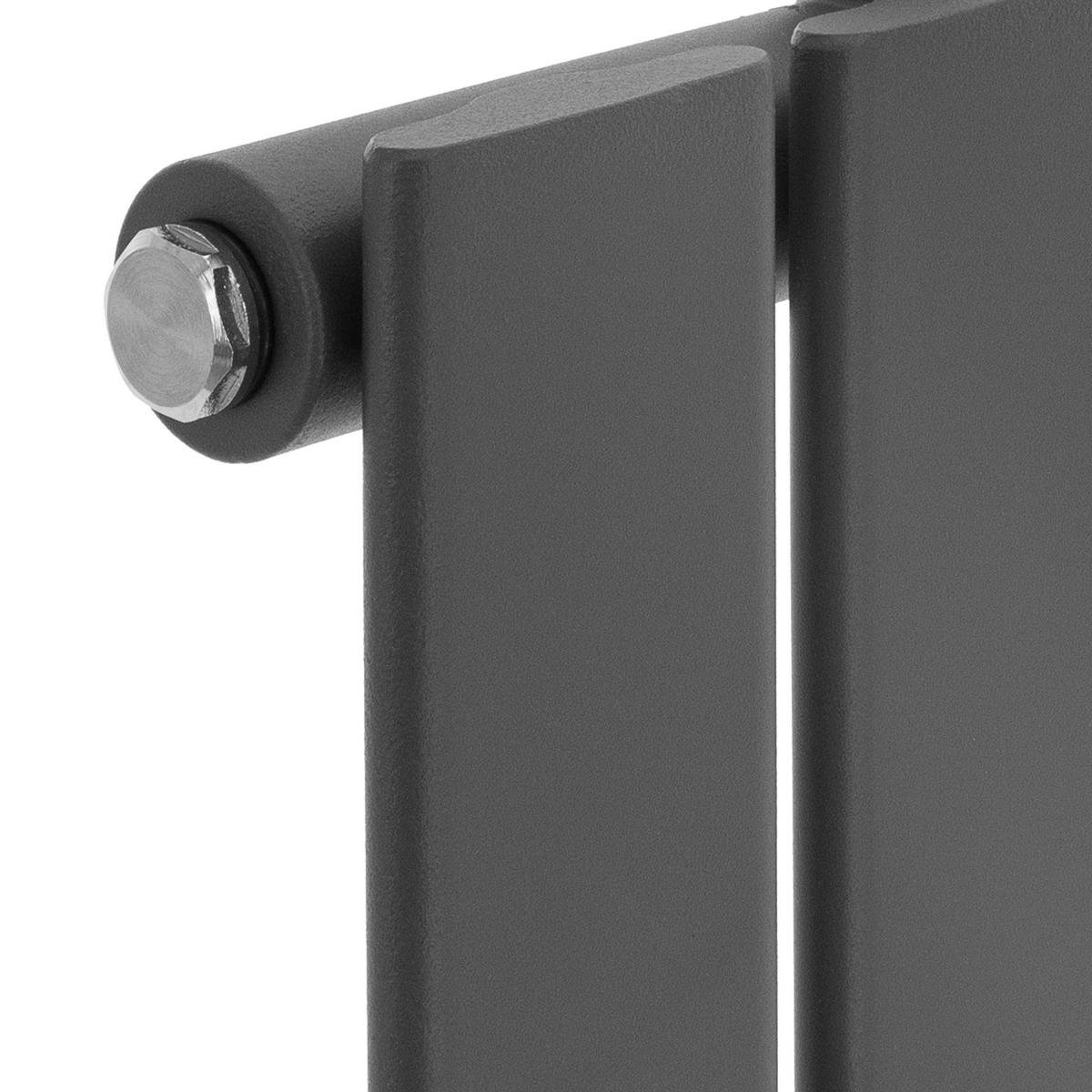 BADHEIZKÖRPER Stella 480x1400 mm Anthrazit mit Mittelanschluss - Anthrazit, Metall (48/140/5cm) - LuxeBath