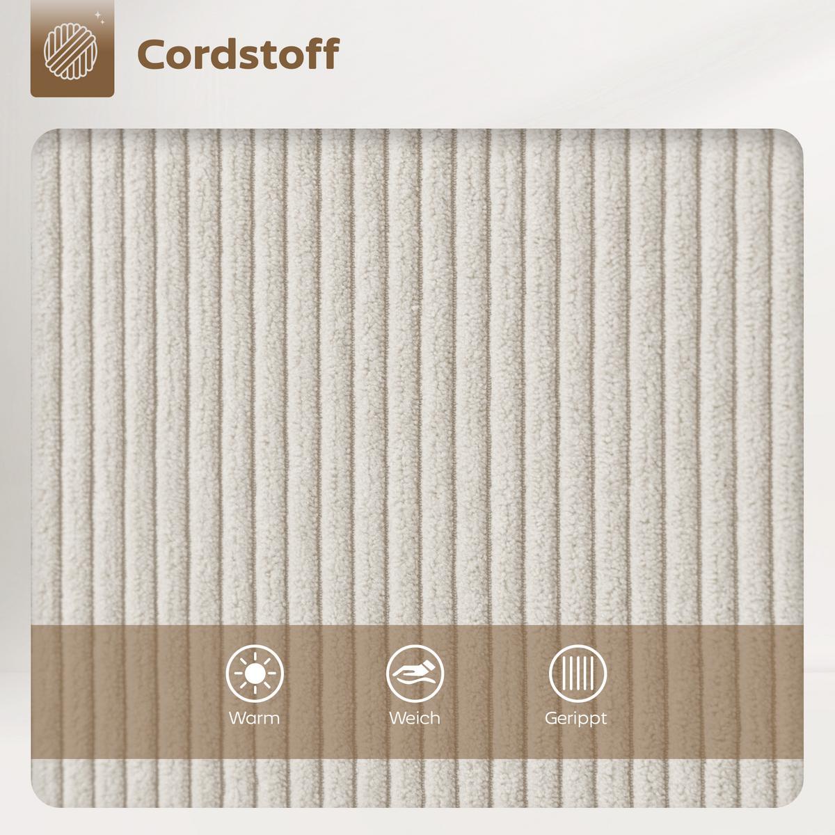 BARHOCKER 2ER-SET aus Polyester Cremeweiß - Creme, Textil (49/88/52cm) - HOMCOM