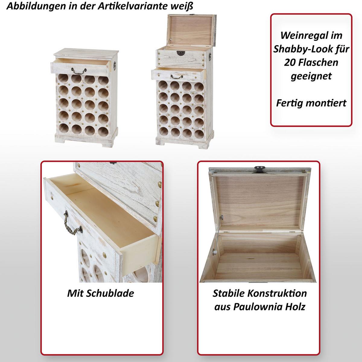 WEINREGAL Braun - Braun, Holz (48/94/31cm) - MCW
