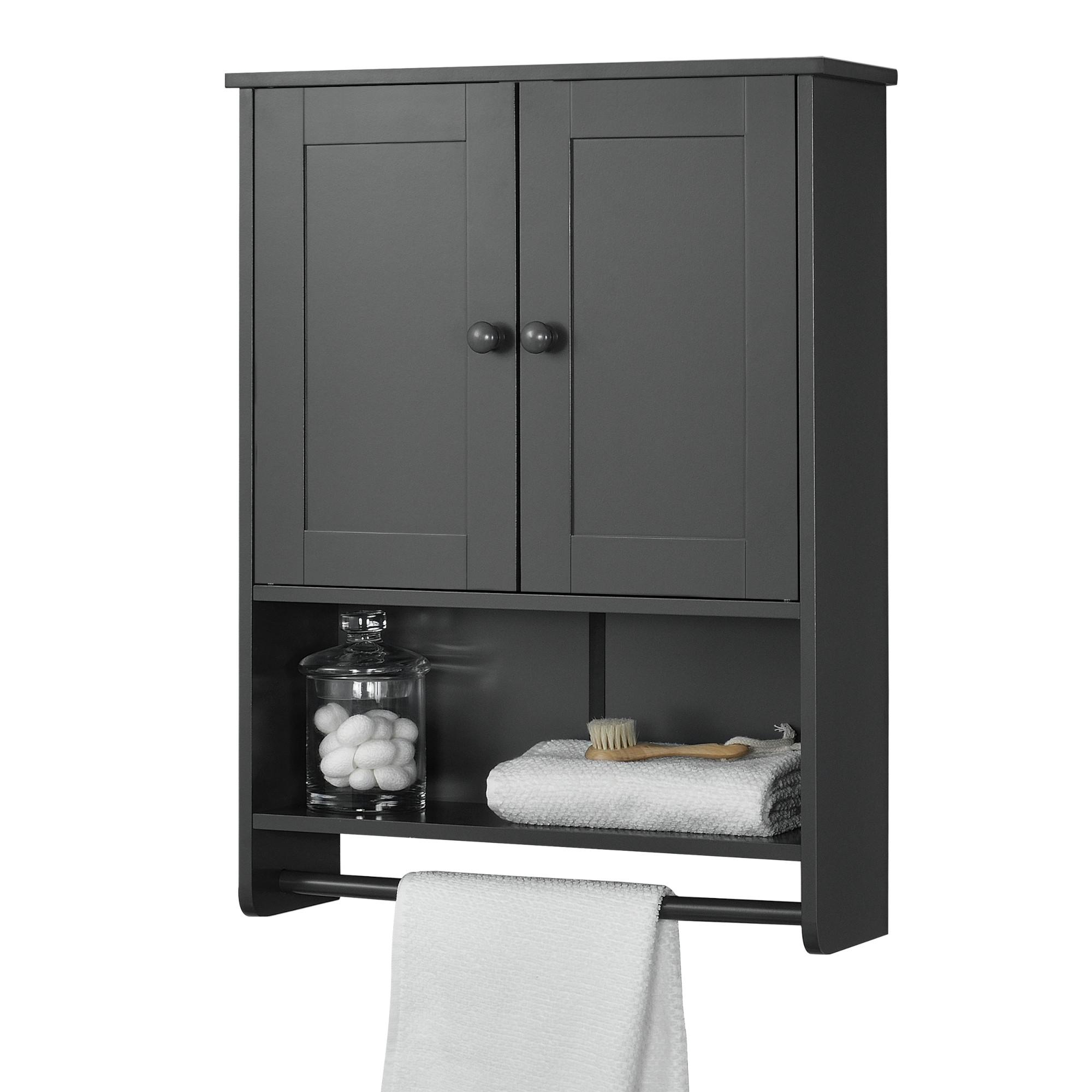 HÄNGESCHRANK Steyr - Dunkelgrau, Holzwerkstoff (48.7/65/14.5cm) - [en.casa]