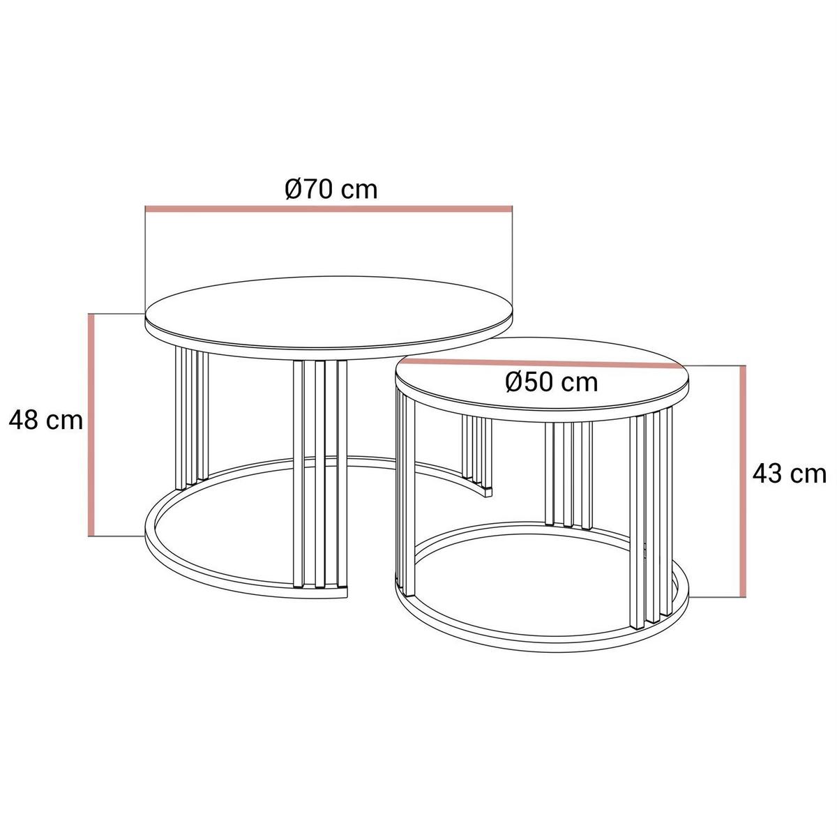 COUCHTISCH 2in1 LORI GLASS gebürstetes Gold, gebürstetes Gold / schwarzes Glas - Schwarz, Metall (70/70/43cm) - Lookway