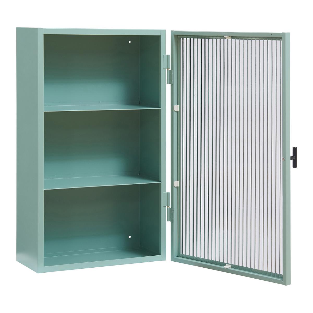 WANDSCHRANK Zundert - Mintgrün, Glas/Metall (35/60/15cm) - [en.casa]