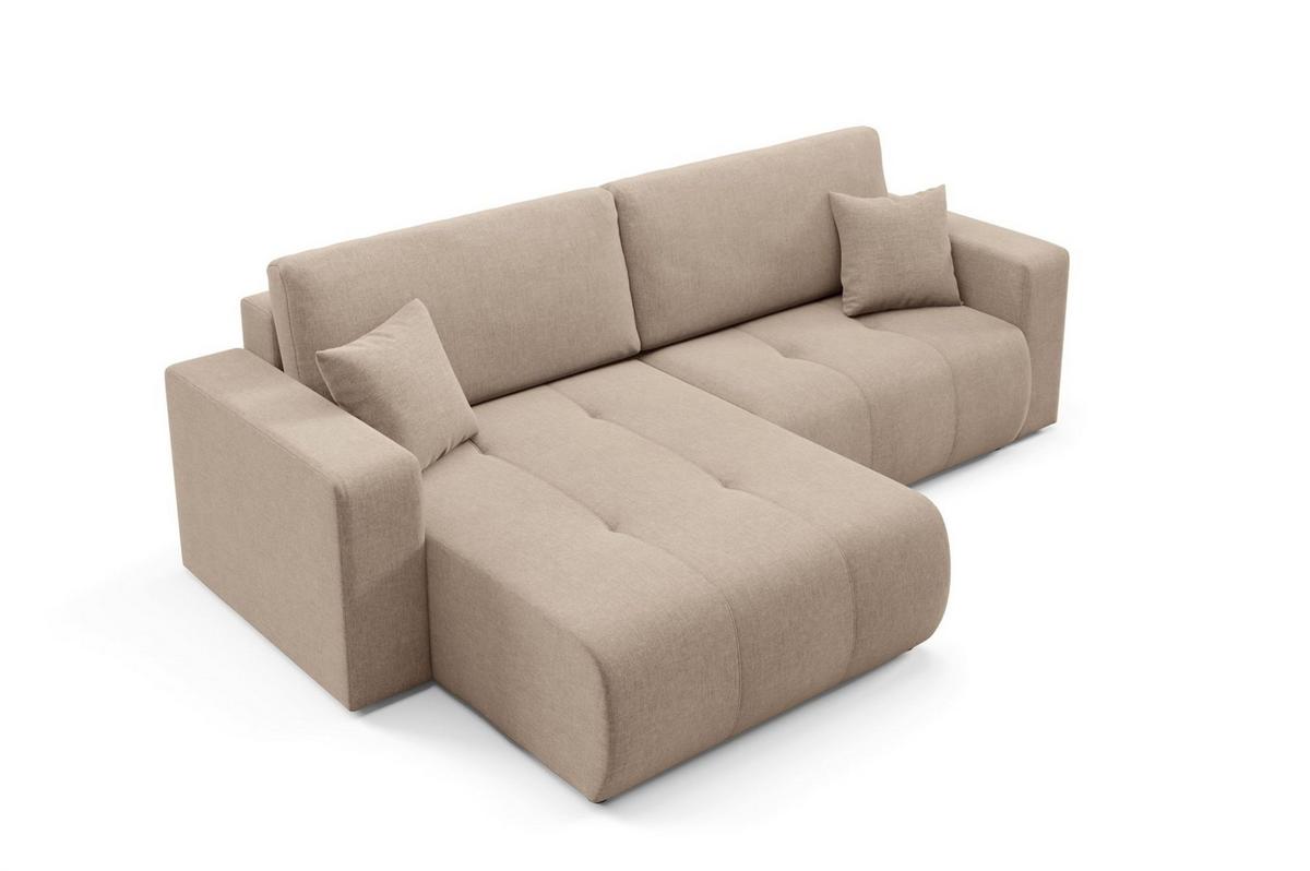 ECKSOFA Augusto - Beige, Holzwerkstoff/Textil (244/149cm) - Fun Möbel