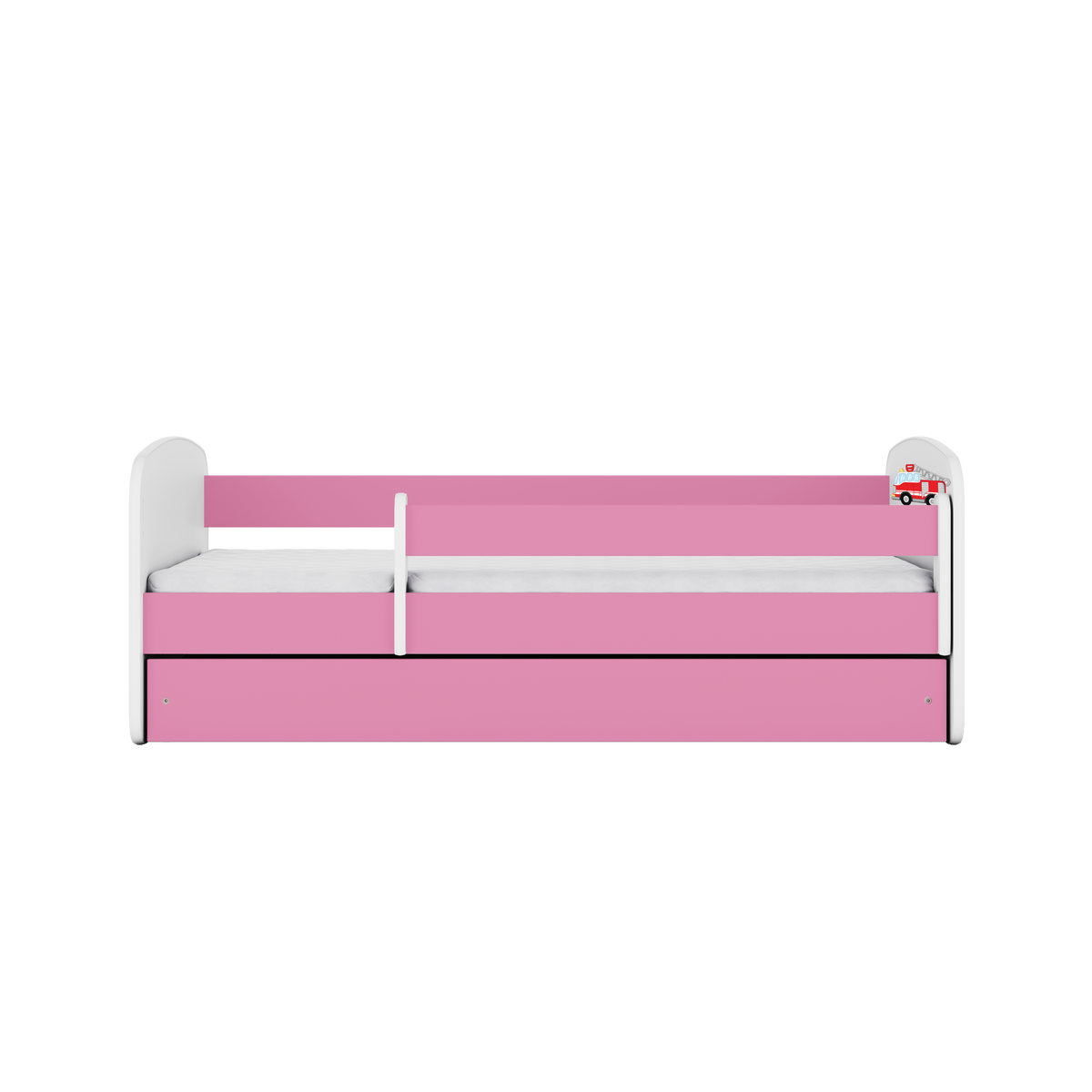KINDERBETT Löschzug mit Schublade 160/80 90/61/164 - Rosa, Holzwerkstoff (80/160cm) - RAUMHIRSCH FURNITURE