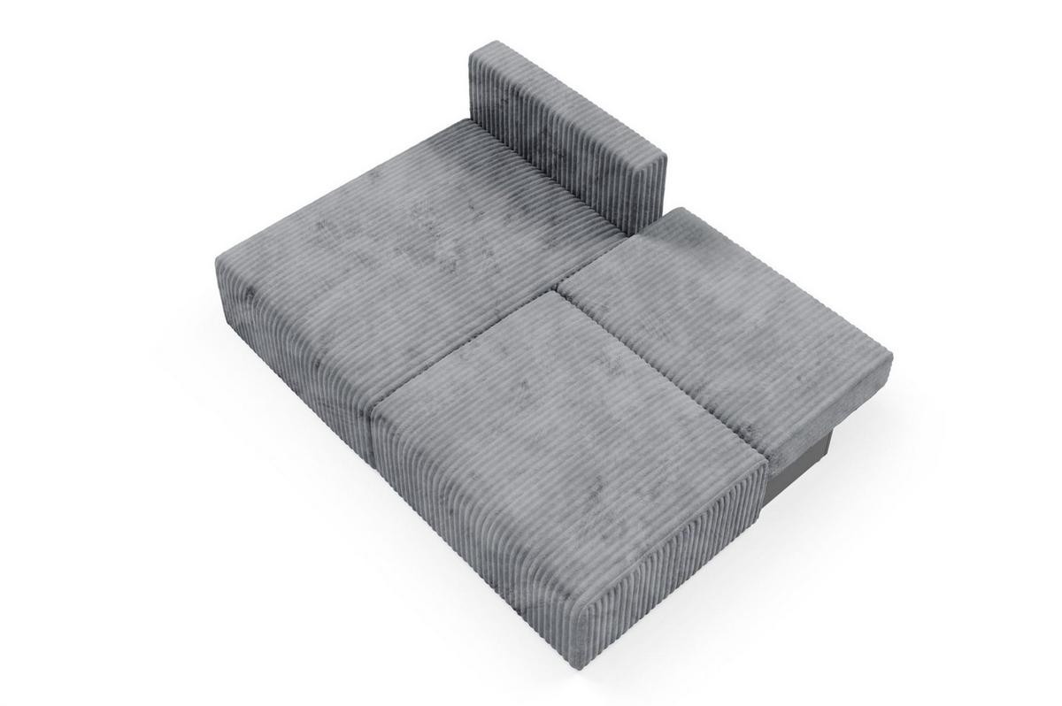 ECKSOFA Natalia Xs - Grau, Holzwerkstoff/Textil (149/210cm) - Fun Möbel