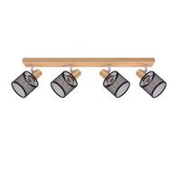DECKENSTRAHLER Gisela 4-flammig 60/10/14 cm - Schwarz, Metall (60/10/14cm) - Nettlife