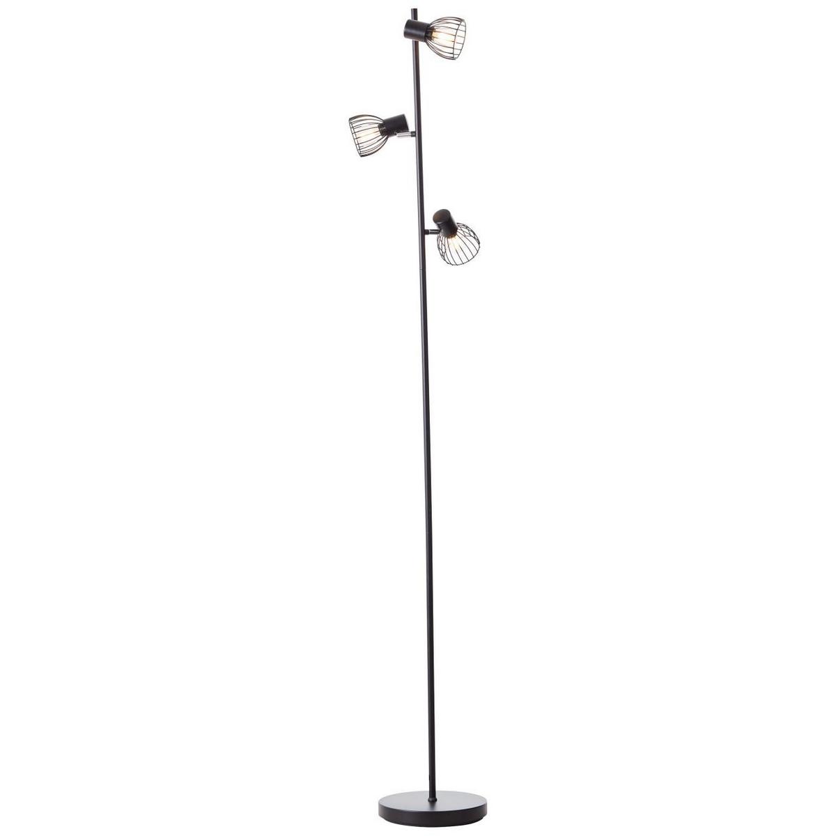 STANDLEUCHTE Blacky 93085/06 - Schwarz, Metall (26/28/162cm) - Brilliant