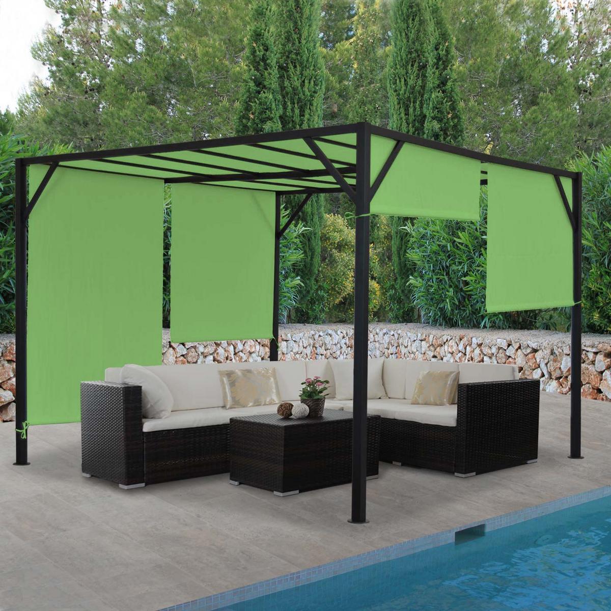 PERGOLA BEJA Grün - Grün, Metall (305/212/405cm) - MCW