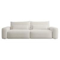 SCHLAFSOFA Carnos Creme Chenille - Creme/Schwarz, Kunststoff/Textil (257/82/105cm) - Selsey