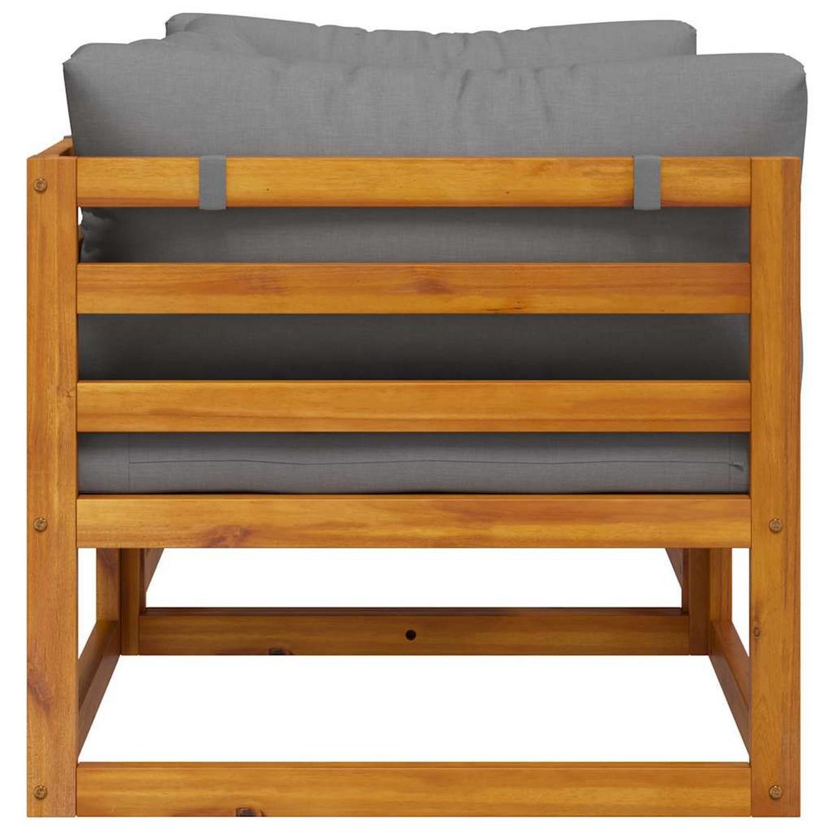 GARTENSOFA RYQV 70/60/70 cm （2er-set) - Grau, Holz (70/60/70cm) - ZMH