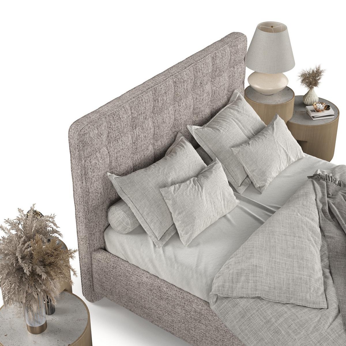 POLSTERBETT Paloma 180/200 cm Beige im Neve Stoff - Beige/Naturfarben, Holz/Holzwerkstoff (180/200cm) - AltaBeds