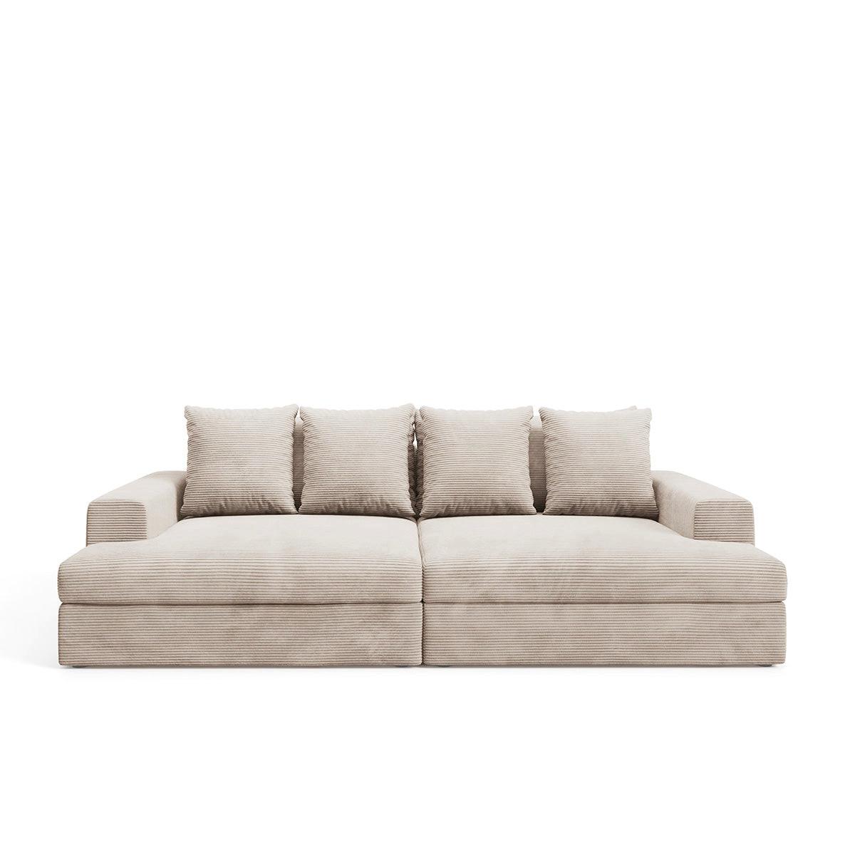 SOFA Paola 3 Sitzplätze Taupe - Taupe, Holz (272/86/167cm) - Petits-meubles