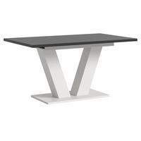ESSTISCH weiß und grau, Küchentisch ausziehbar 150 - 190 cm - Weiß/Grau, Holzwerkstoff/Metall (150/90/76cm) - Inn.Furn