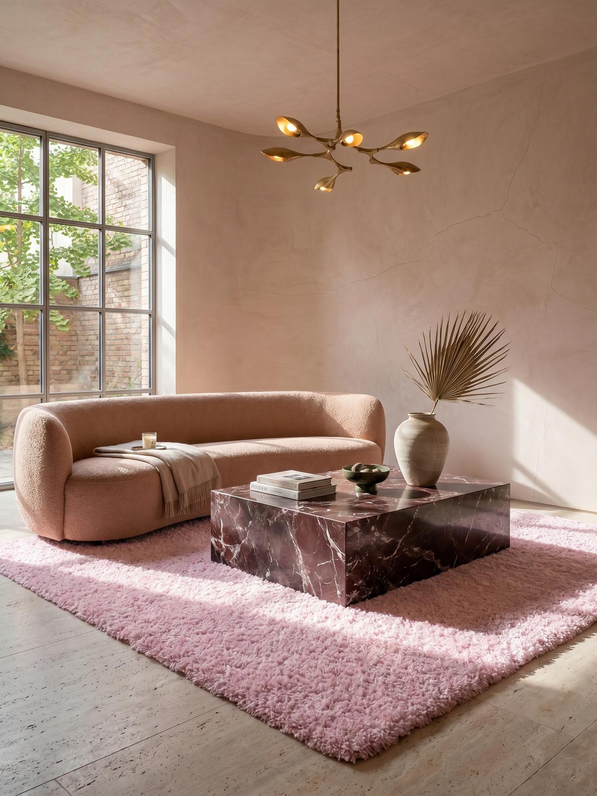 HOCHFLORTEPPICH RHEIN, einfarbig, aus Polypropylen, Rosa, 240 x 340 cm - Rosa, Textil (340/240cm) - KADIMA DESIGN