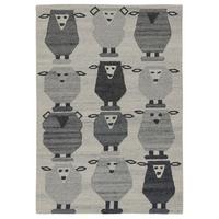 HANDTUFTTEPPICH Natur Kids - Kinderteppich mit Schafdesign 160 x 230 cm - Grau, Textil (160/230cm) - Natur Pur