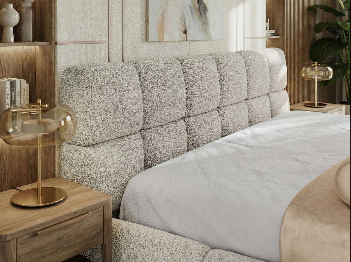 POLSTERBETT NIRA CLASSIC 160/200 - Hellgrau Strukture - Multipocket-Matratze - Hellgrau, Textil (160/200cm) - MKS