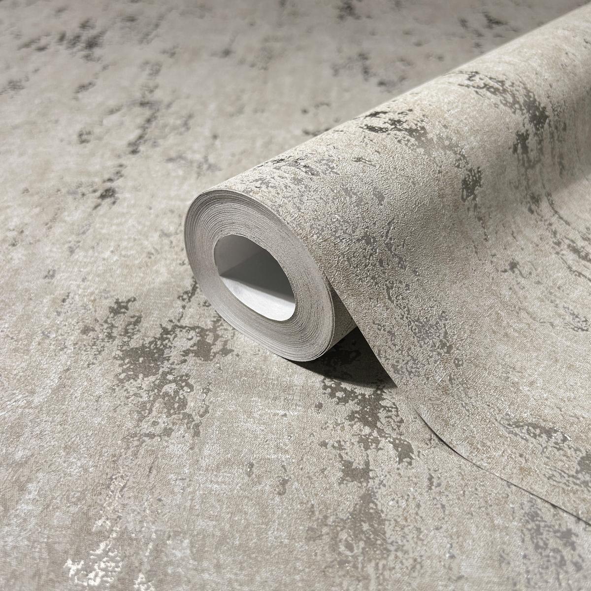 VLIESTAPETE Betonoptik Tapete grau - Grau, Papier (53/1cm) - marburg