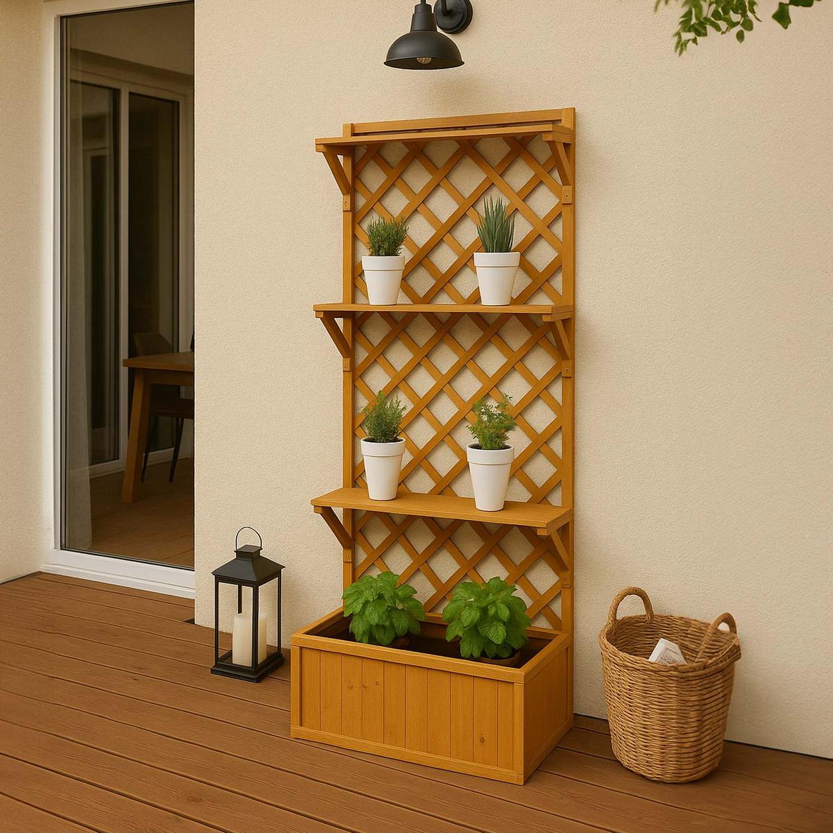 HOCHBEET Beige - Beige, Holz (77/177/33cm) - MCW
