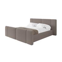 POLSTERBETT mit Bettkasten, Fußteil und Lattenrost, Bett mit Matratze H3/H4 - TEVO-Z 140x200 Braun - Braun, Holzwerkstoff/Textil (140/200cm) - ALTDECOR