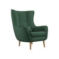 SESSEL Estjano Cord - Dunkelgrün/Beige, Holz/Textil (80/106/95cm) - MIRJAN24