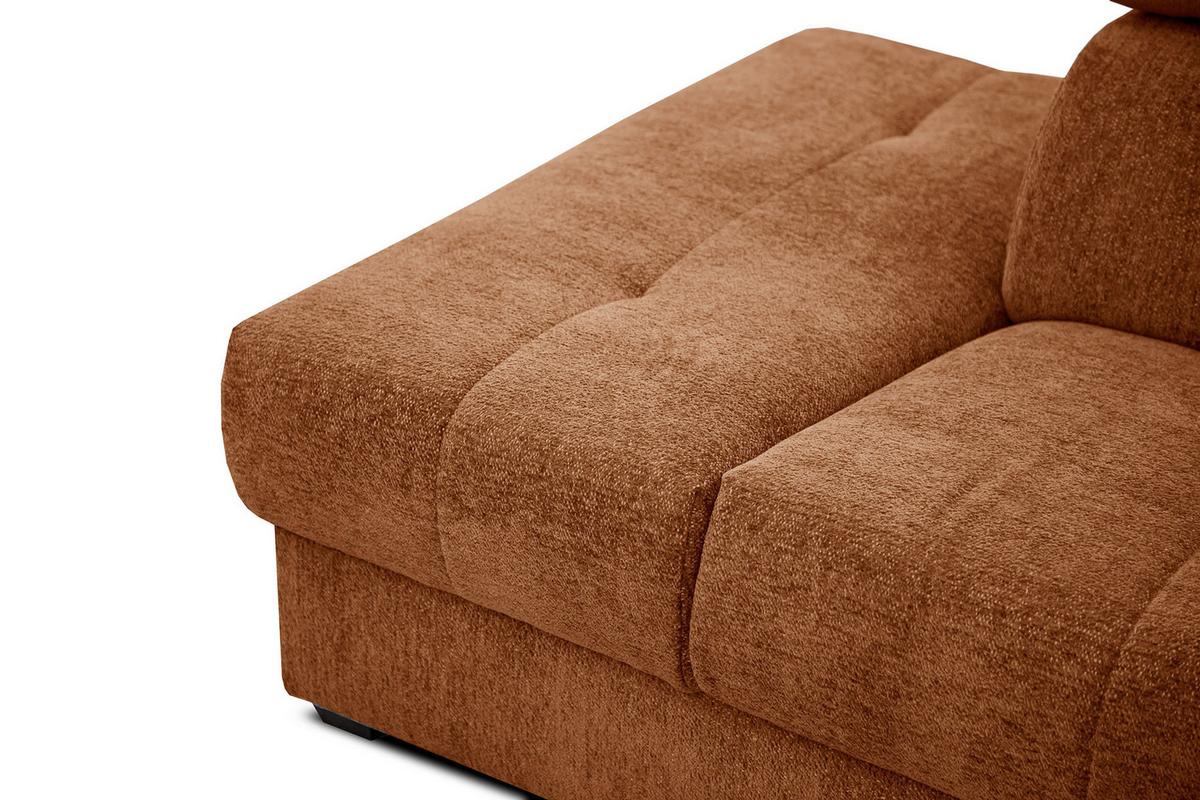 ECKSOFA CALVERA 5-Sitzer, dunkelorange - Dunkelorange, Holzwerkstoff/Textil (239/298cm) - Wozimo