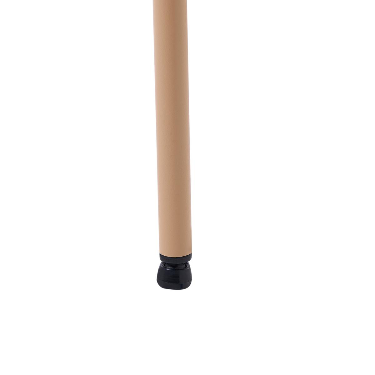 ESSZIMMERSTUHL 2er-Set Metall Beige Windust - Beige, Metall (51/81/50cm) - Beliani