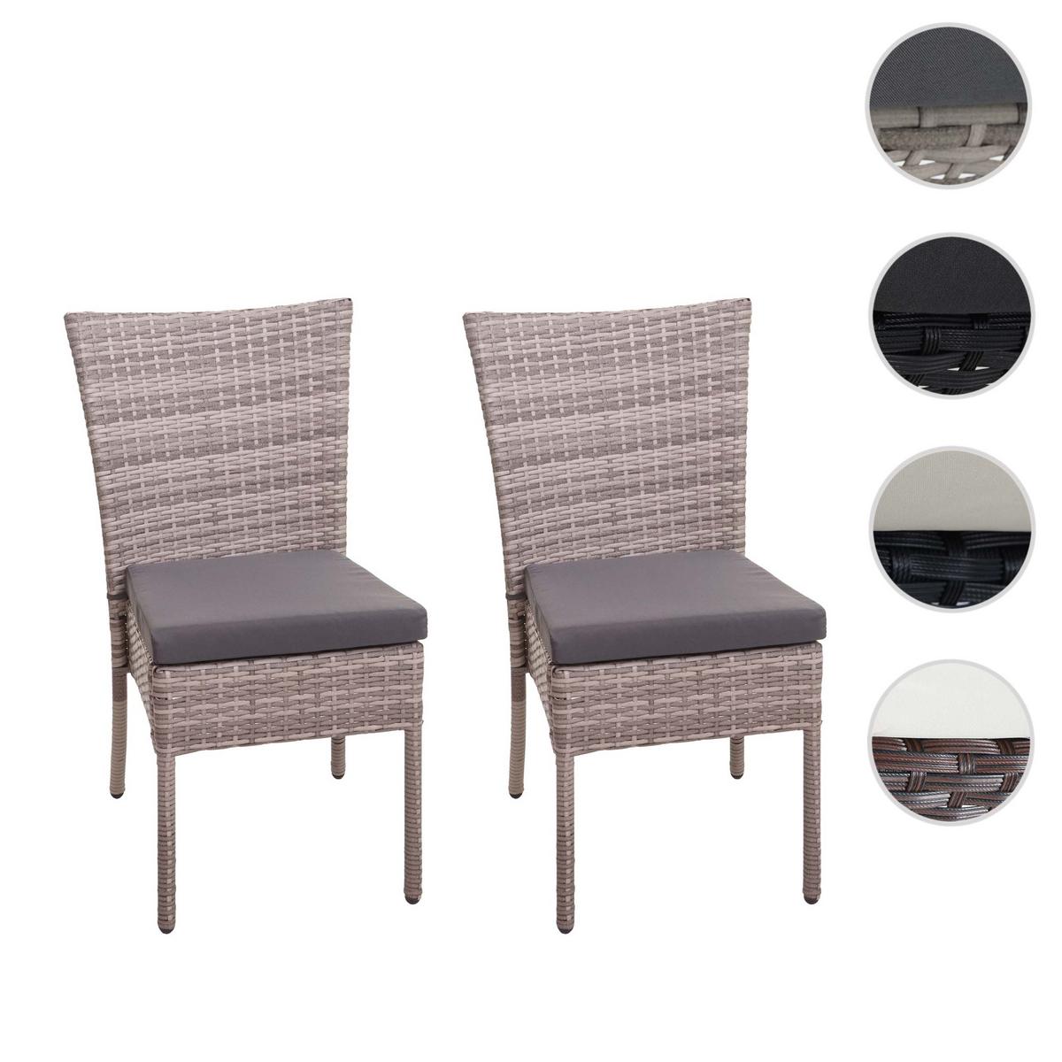 STUHL Grau, Braun, Anthrazit 2er-Set - Anthrazit/Braun, Kunststoff (52/90/58cm) - MCW