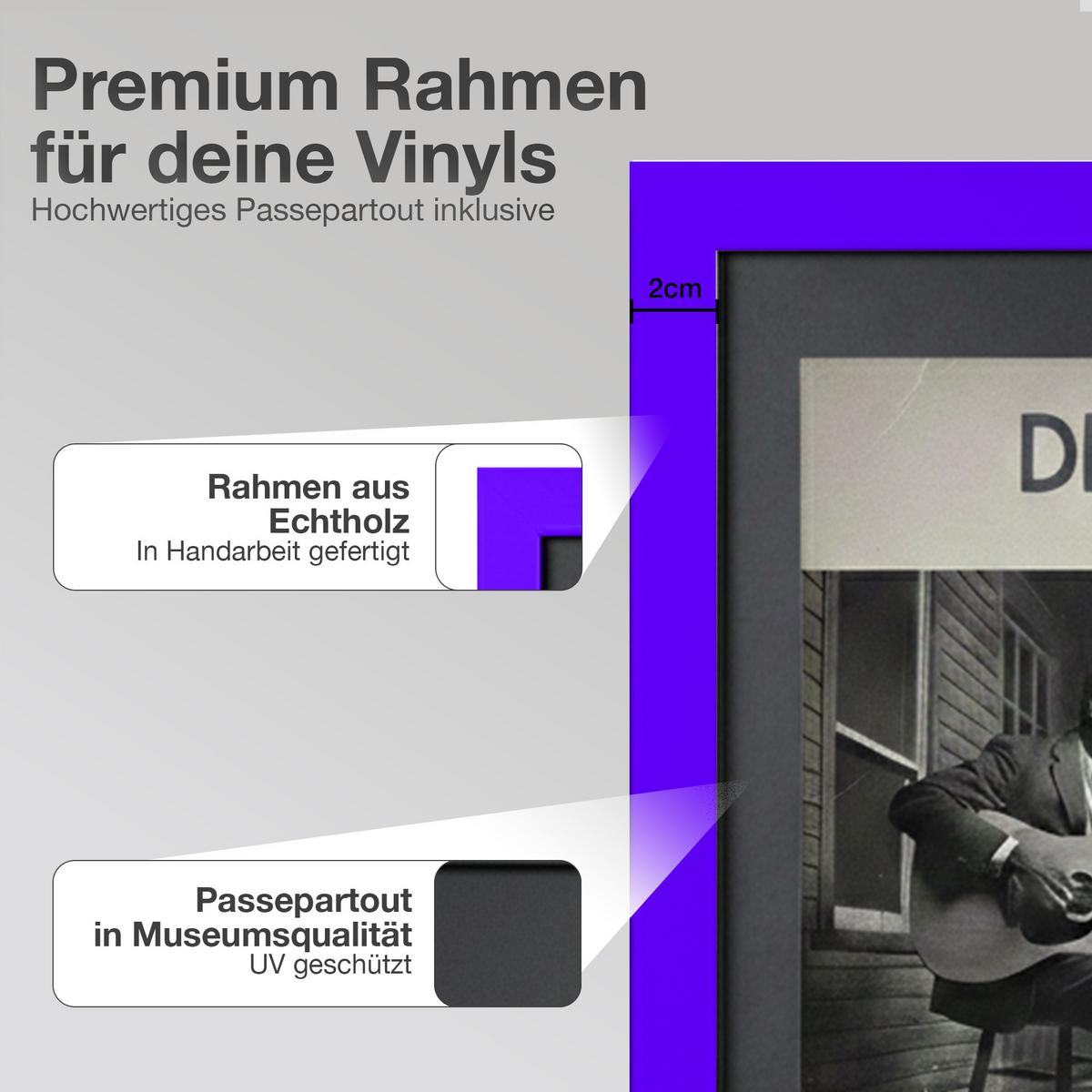 SCHALLPLATTEN BILDERRAHMEN 40/40 2er Set - Lila, Holz (40/40cm) - K-Möbel