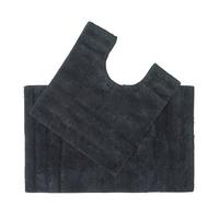 BADGARNITUR Spa Supreme 2-teilig, Baumwolle - Schwarz, Textil (50/80cm) - Homescapes