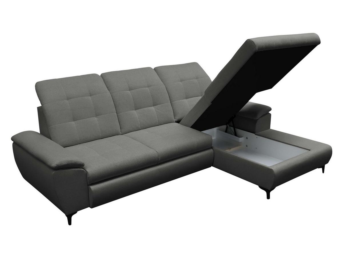 ECKSOFA Crystal, Seite: Links - Beige/Schwarz, Holz/Textil (260/182cm) - MIRJAN24