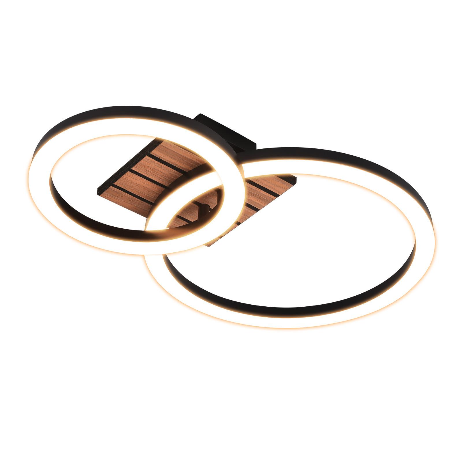 LED DECKENLEUCHTE Bexalin 44/30/8 cm - Schwarz, Kunststoff/Metall (44/30/8cm) - ZMH