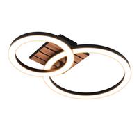 LED DECKENLEUCHTE Bexalin 44/30/8 cm - Schwarz, Kunststoff/Metall (44/30/8cm) - ZMH