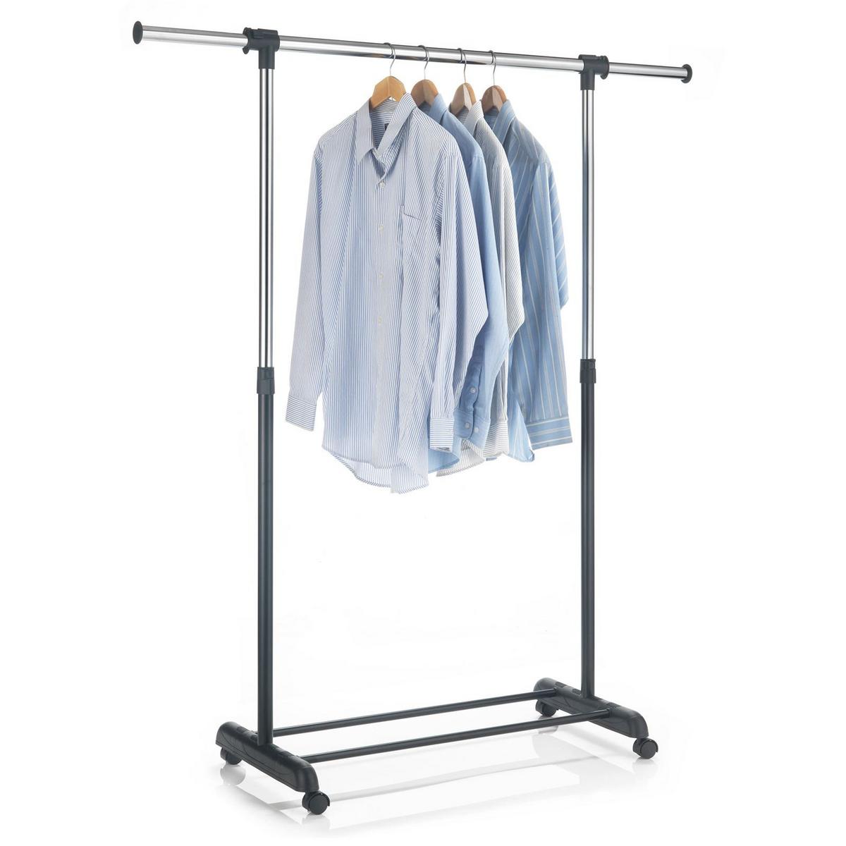 ROLLGARDEROBE SALA schwarz - Schwarz, Metall (93/96/44cm) - CARO-Möbel