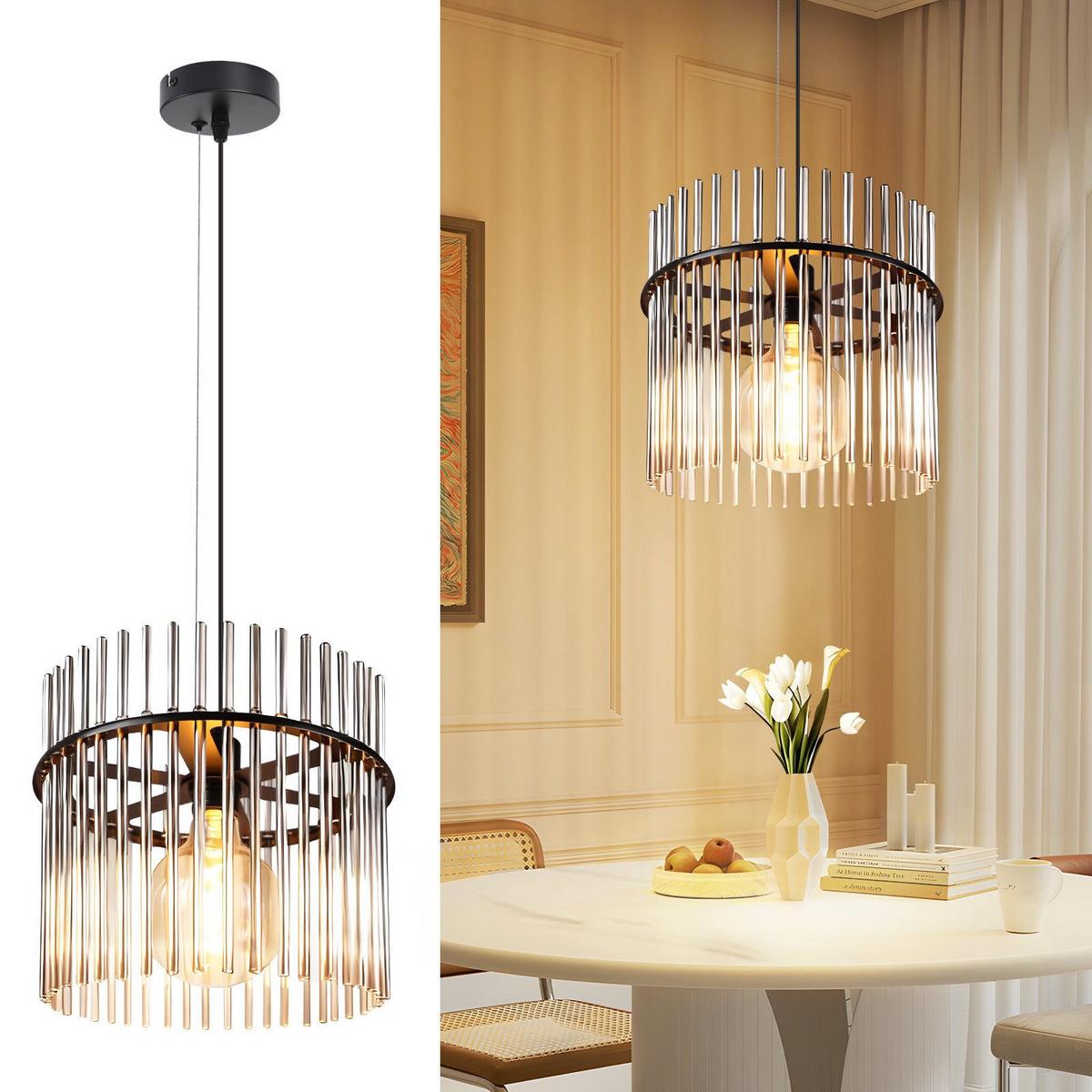PENDELLEUCHTE BACKNANG Ⅲ 30/10/150 cm - Schwarz, Metall (30/10/150cm) - Nettlife