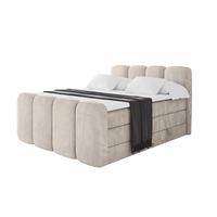 BOXBETT mit Matratze H3|H4 und Lattenrost - NINA-Z KING - 140x200 cm Casablanca - Beige - Champagner, Holzwerkstoff (140/200cm)