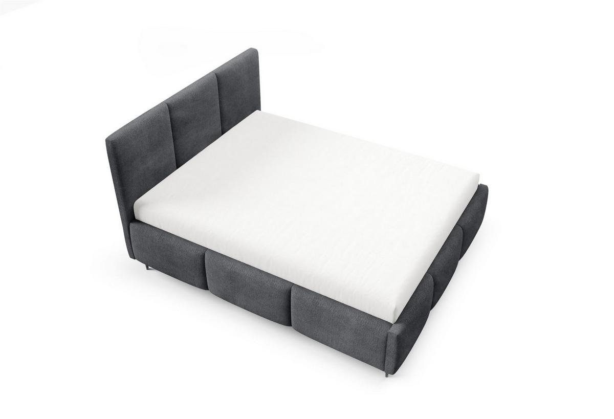 POLSTERBETT Miami - Anthrazit, Holzwerkstoff/Textil (140/200cm) - Fun Möbel