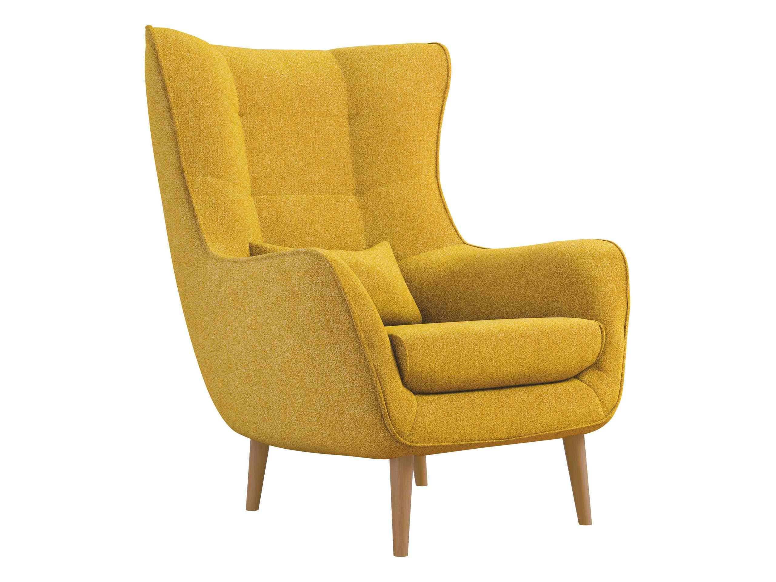 SESSEL Estjano - Gelb/Beige, Holz/Textil (80/106/95cm) - MIRJAN24