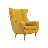 SESSEL Estjano - Gelb/Beige, Holz/Textil (80/106/95cm) - MIRJAN24