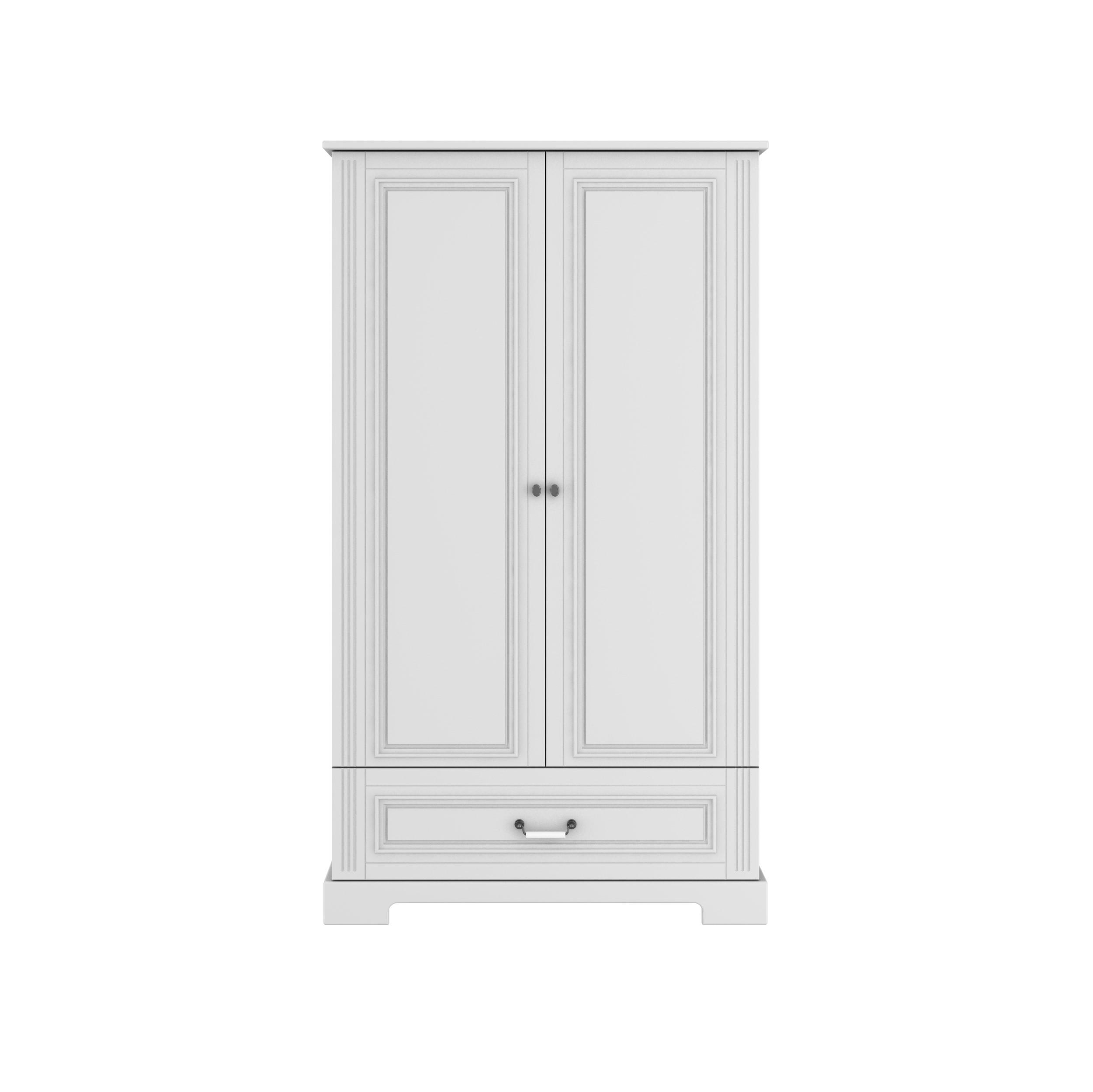 KINDERKLEIDERSCHRANK Ines, 2-türig – ideal für das Kinderzimmer Weiß - Weiß, Holzwerkstoff (102/180/51cm) - RAUMHIRSCH FURNITURE