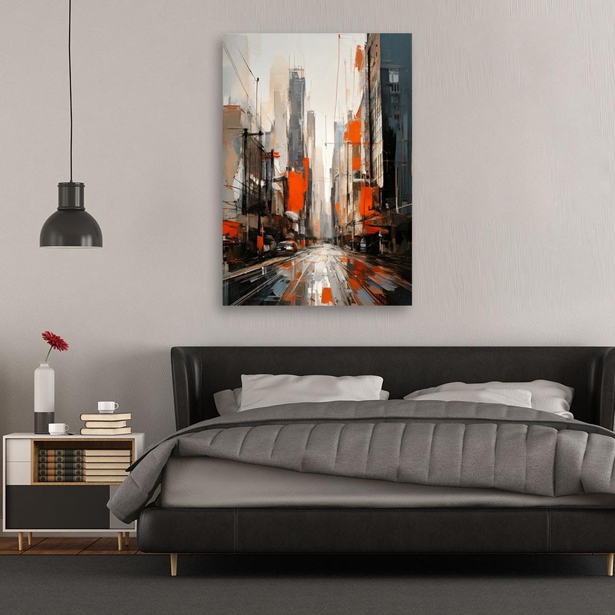 LEINWANDBILD Abstraktion 30x45cm - Orange, Textil (30/45cm) - Feeby