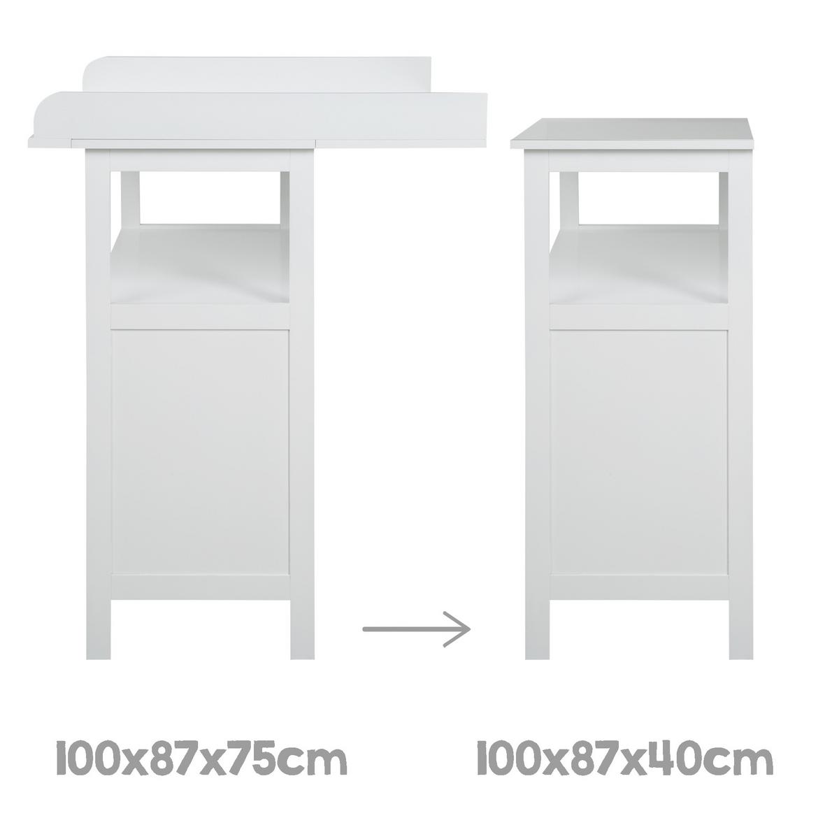 BABYZIMMER-SET Hamburg mit Schubladen 2-teilig - Weiß, Holzwerkstoff (66/76/123cm) - Roba