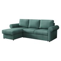 ECKSOFA Monaco - Türkis/Schwarz, Holz/Textil (246/155cm) - MIRJAN24