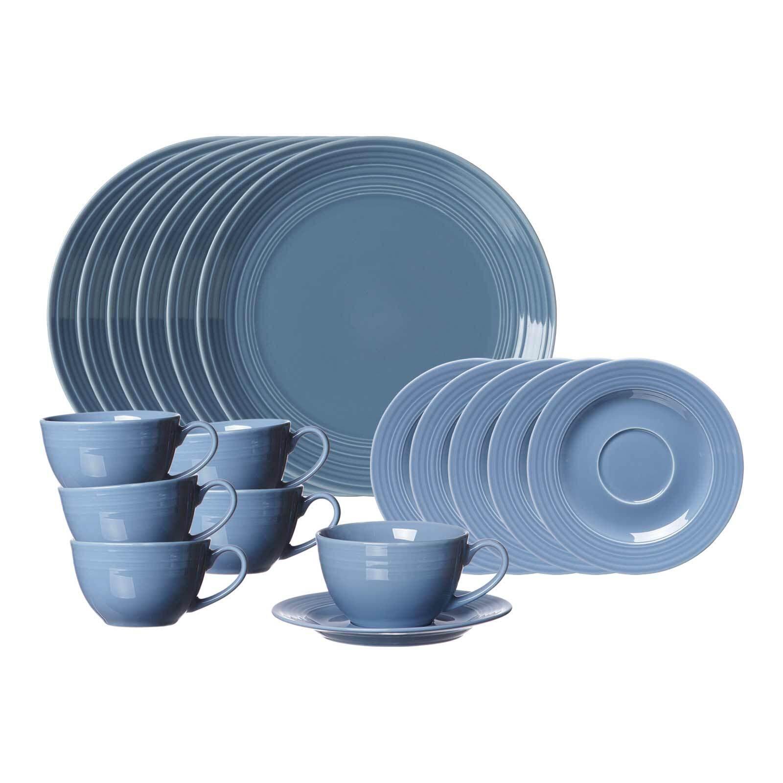 KAFFEESERVICE Levi Blau 18-tlg. - Blau, Keramik (2/2/2cm) - Ritzenhoff Breker