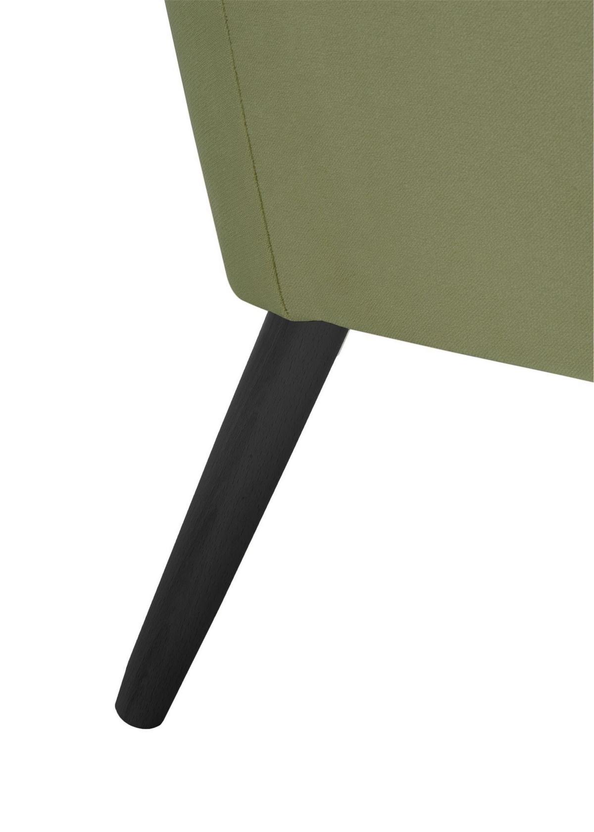 SESSEL Kachka Bezug Samtvelour Buche schwarz / oliv - Buche Kolonial/Olivgrün, Kunststoff (71/81/67cm) - 58aufmkessel